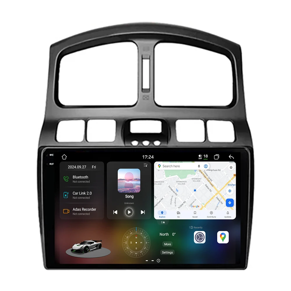 2 din автомагнитола android автомобильный carplay для Hyundai Classic Santa Fe 2005-2015 GPS навигационное головное устройство авто радио с Carplay wifi
