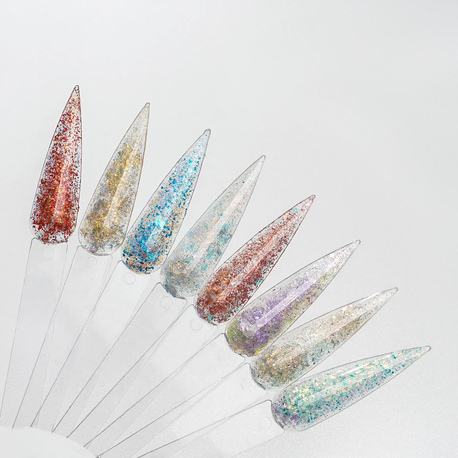 HNDO acrylic powder mix flakes wholesale with private label manufacturer silver powder flake mica flake powder