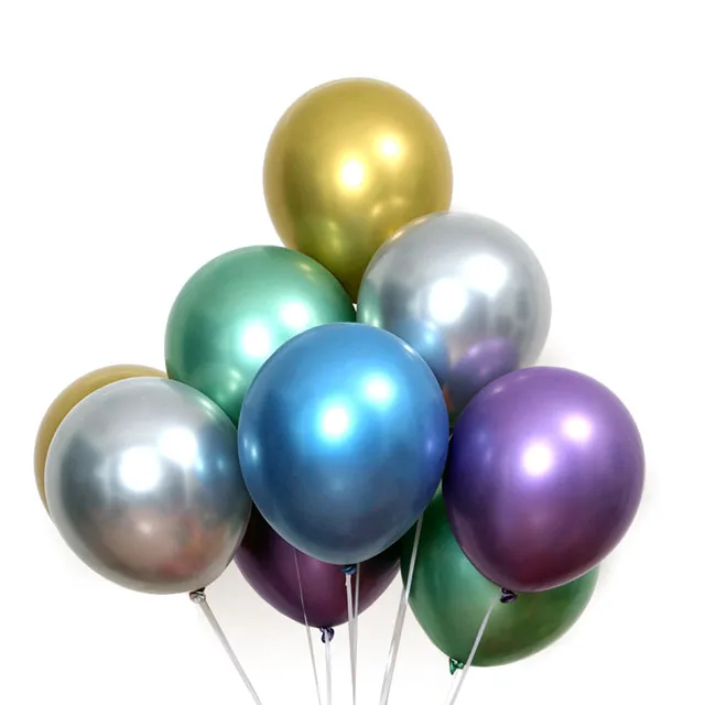 5/10/12inch Glossy Metal Pearl Latex Balloons Thick Chrome Metallic Colors helium Air Balls Globos Birthday Party Decor
