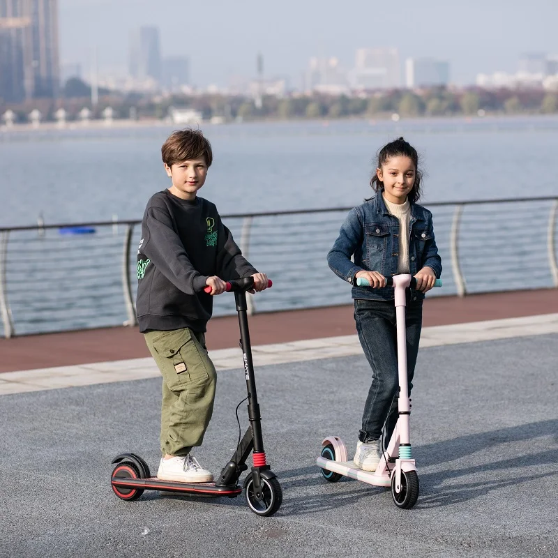 130W kids e-Scooter Foot Brake and E-brake Folding 6.5 inch 24V li-ion battery kick scooter for children EU warehouse stocks