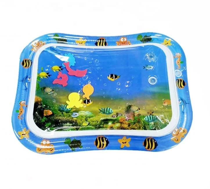 Надувной водный коврик для детей, бесплатный образец, детский коврик для живота, для детей 3, 6, 9 месяцев, детский водный игровой коврик