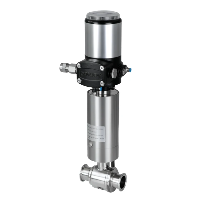 DONJOY Sanitary Stainless Steel 304/ 316L Pneumatic Middle Threaded Ball Valve EPDM Seal For Beverage Beer Milk