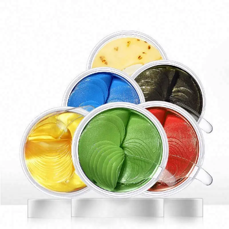 Gold Collagen Gel Treatment Dry Eyes Anti Wrinkle mask for Reduce Under Eye Bags 3d microcurrent roller face lifting massager