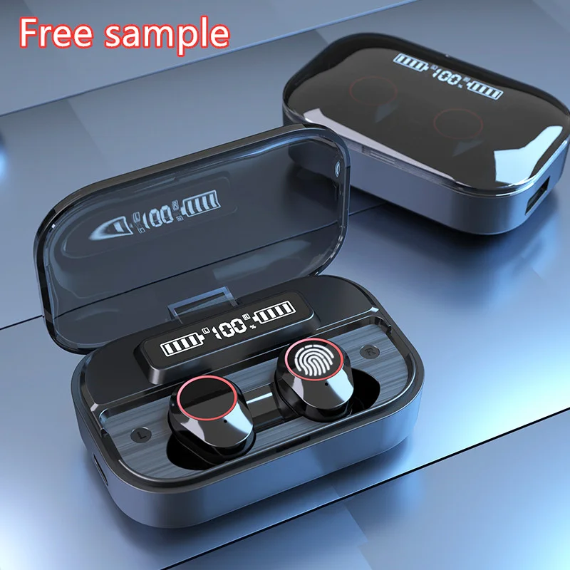 Free Sample IPX7 Waterproof Headphones Wireless 6D Stereo Sound auricular inalambrico with 2000mAh Charging Case TWS Earbuds