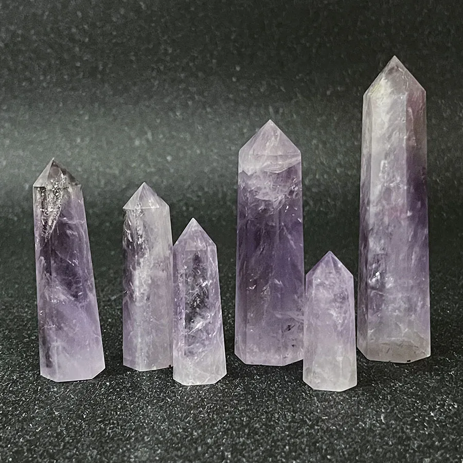 Brazilian Amethyst Prism Amethyst Raw Stone Polishing Amethyst Column Manufacturer Straight Delivery