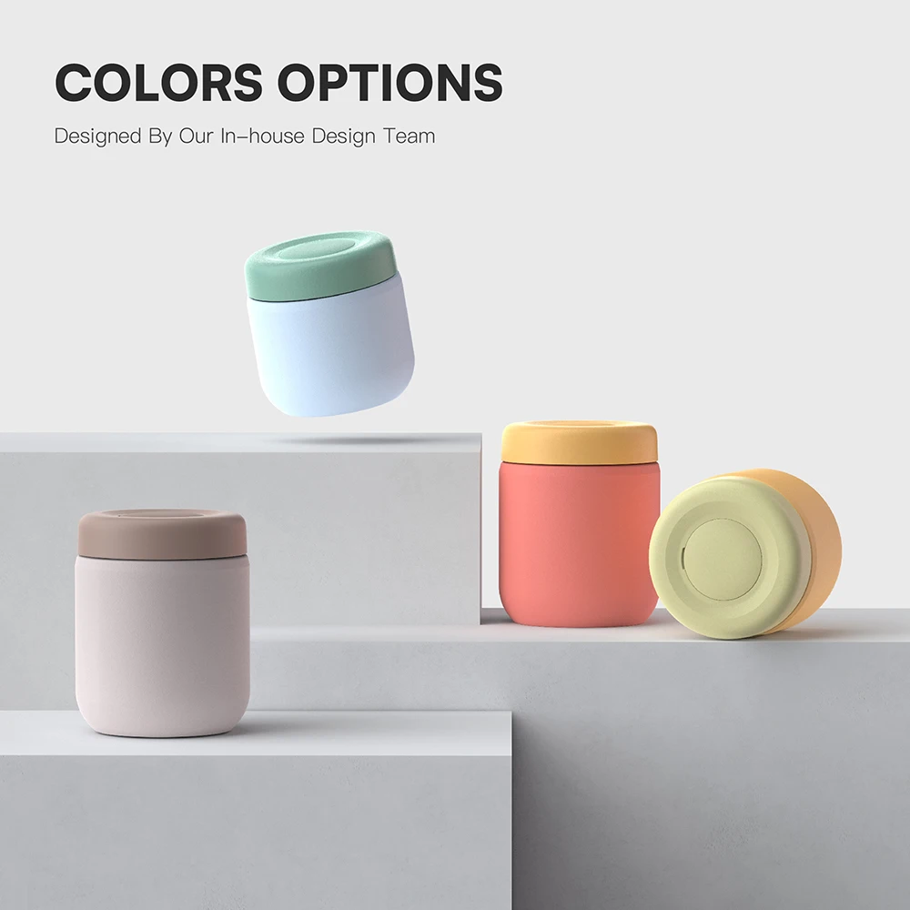 Leak Proof Stainless Steel Wide Mouth Lunch Food Jar for School 6oz 9oz 12oz Food Container