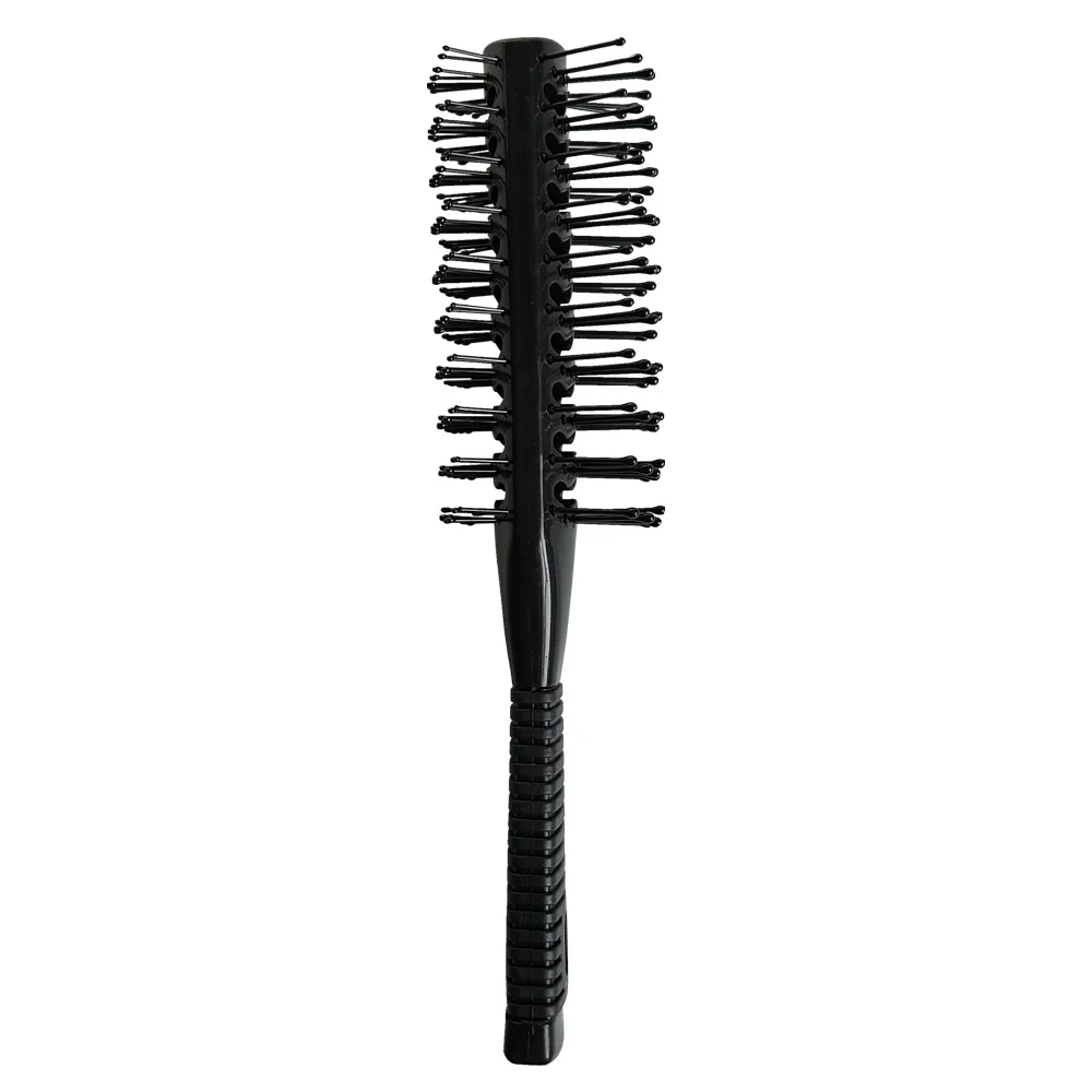 Professional plastic beauty double sided double side hair brush culing vent self cleaning self-clean hair brush wholesale
