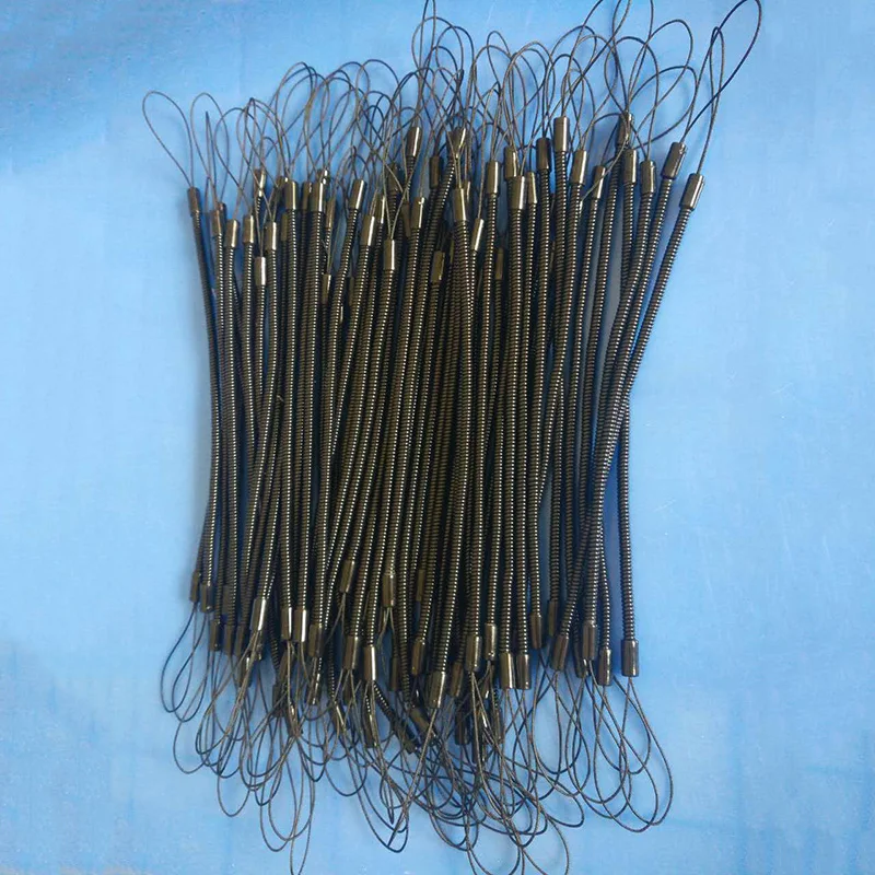 Elastic Spiral Spring Coil Strap Rope Lanyard Key Chain Black Accessories mobile phone rope pull cord rope