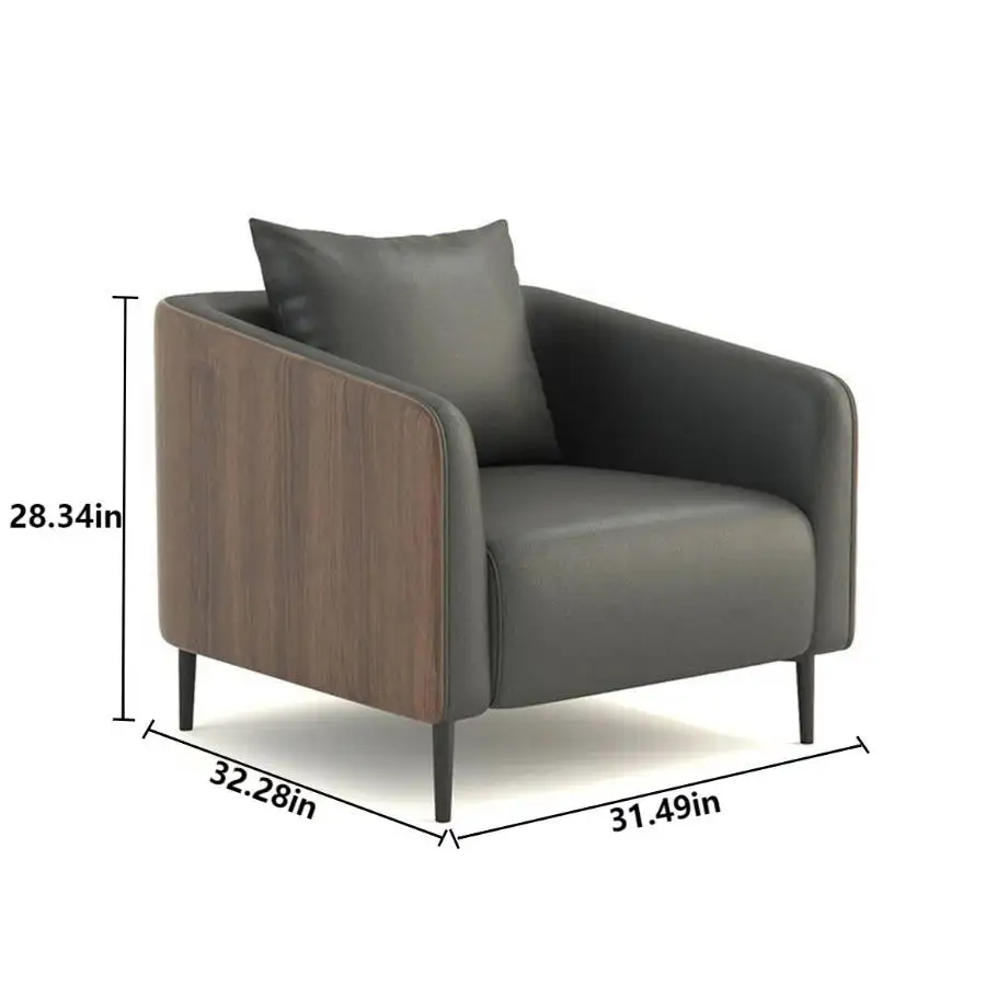 Hotel Furnishings Modern Minimalist Euro Couch Set Available 1-4 Seat With Black Carbon-Coated Metal Sofa Leg