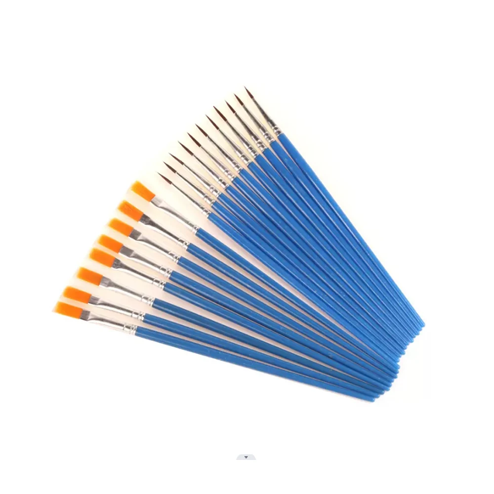 Flat Head Brush Hook Line Pen Watercolor Digital Oil Brush Hand-painted Row Pen Art Paint Outline Pen