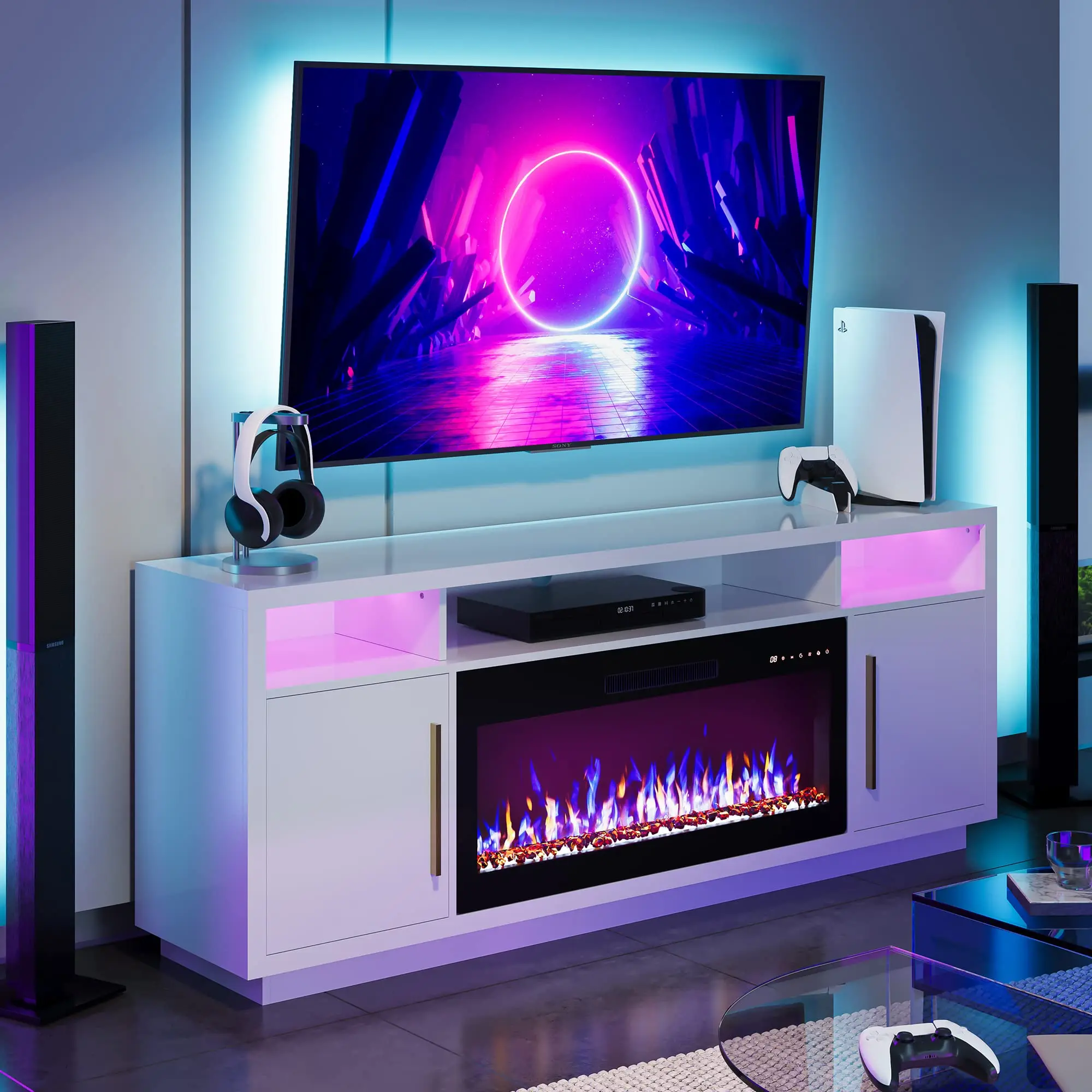 Подставка для телевизора fire place meubles роскошная светодиодная подсветка мебель гостиной шкаф