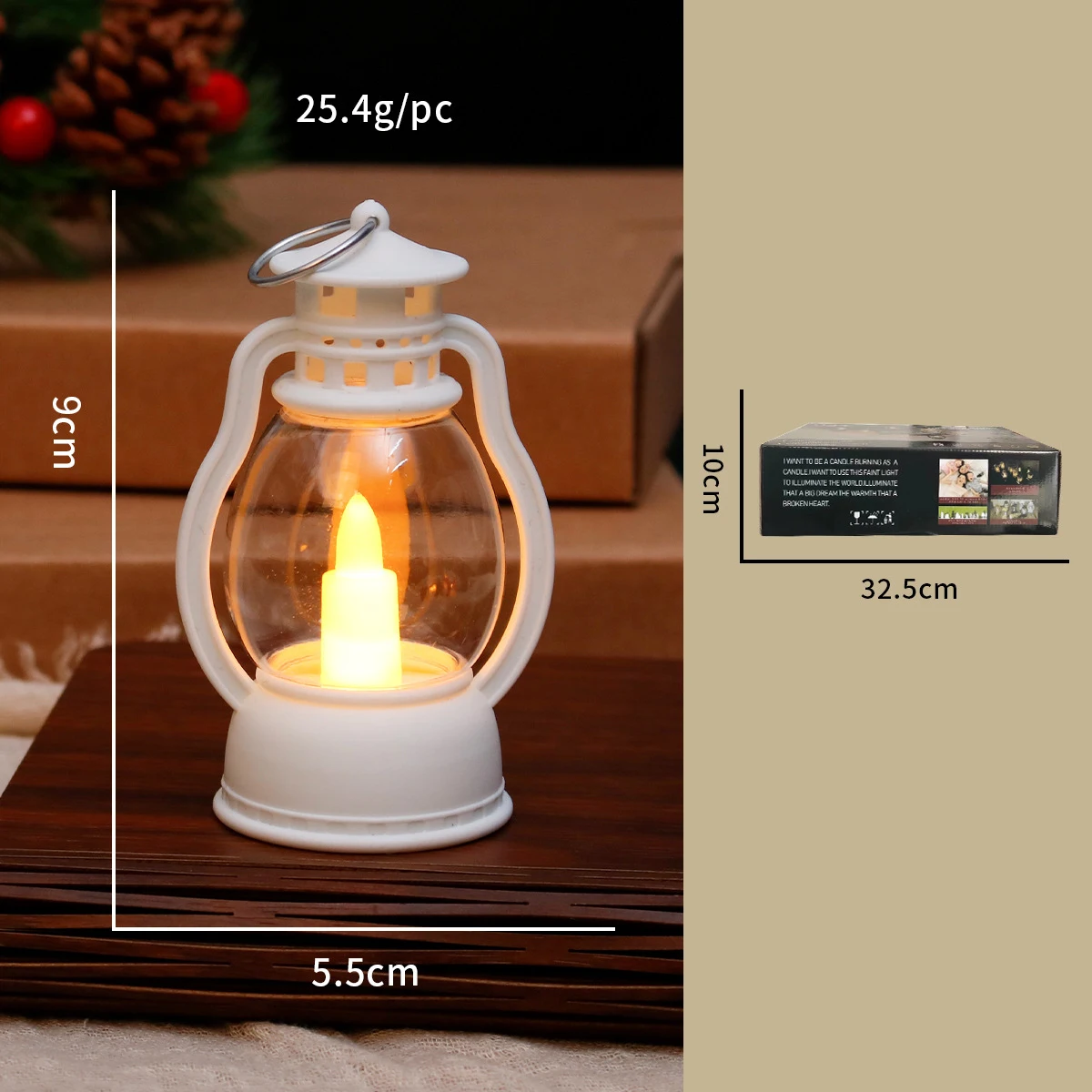 Halloween Candle Mini Lantern Miniature Model Small Horse Lantern Retro Candlestick Electronic Candle Lamp Decoration