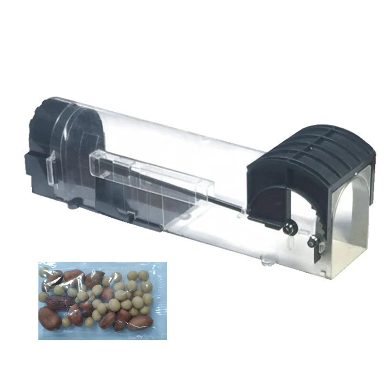 50PCS/LOT Transparent View Catching Live Mouse Trap Station