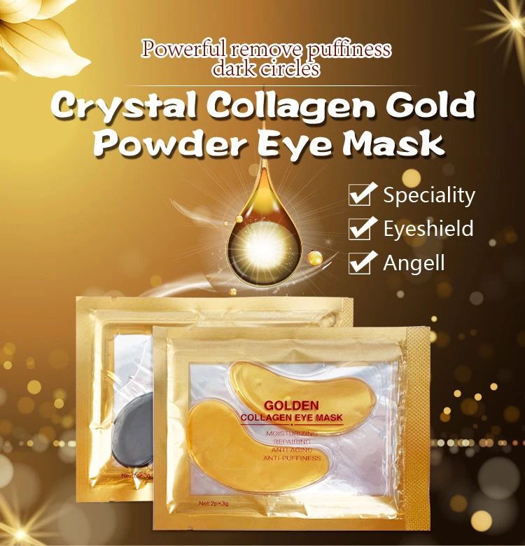 24K Gold Eye Mask Anti-Aging Collagen Eye Treatment to Reduce Dark Circles Puffy Eyes and Wrinkles