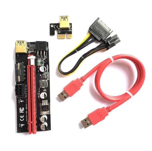 60CM VER 009S PCI-E 1X to 16X LER pcie Riser 009 Card Extender PCI Express Adapter USB 3.0 Cable Power