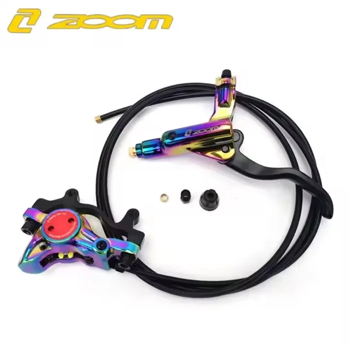 ZOOM HB-875 Rode Bike Colorful Oil Brake Hydraulic Line Pull Disc Brake Mountain Bike Bicycle Hydraulic Brake Parts