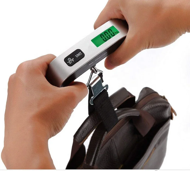50kg Digital Luggage Scale Balanza Shipping Measurements Electronic Weighing Hand Wipes