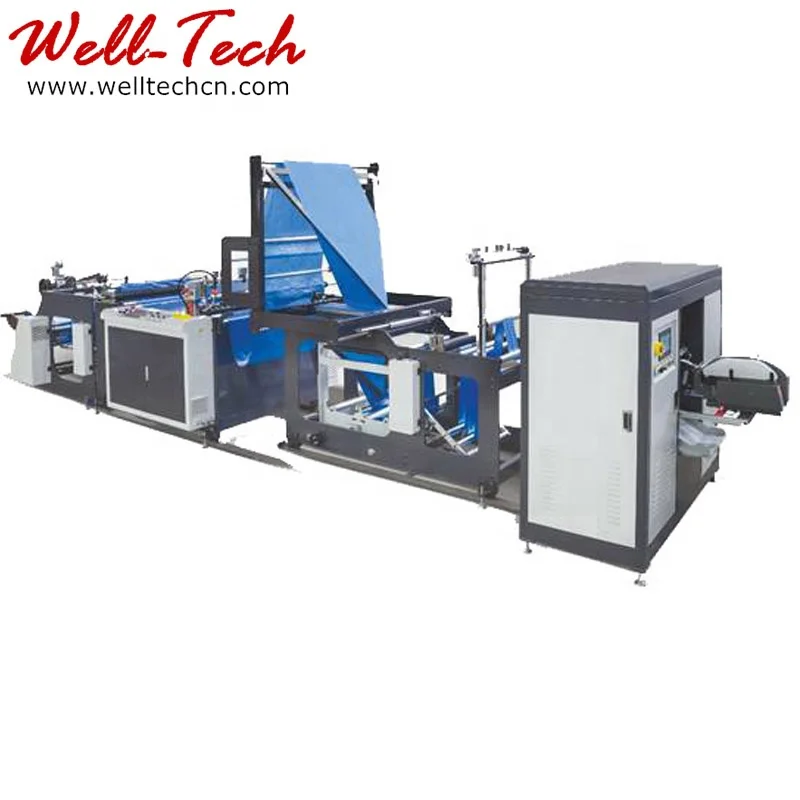 Automatic WTRB-C800 1000mm Width Roll Jumbo Trash Bags LDPE HDPE Polyethylene PE Large Plastic Roll Garbage Bag Making Machine
