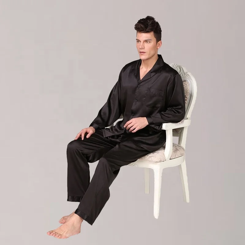 Men Satin Pajamas Set soft fabric so popular men sleepwear night wear mix color and size