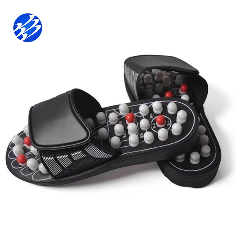 Blood Activating Health Care Massage Slippers Foot Therapy Magnet Shoes Fit Men and Women PVC Outdoor Slippers Magnetic Sandals