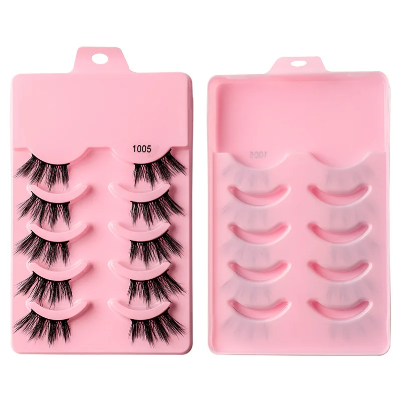 Half false eyelashes 5 pairs of European and American eye tail lengthen half eyes naturally thick eyelash