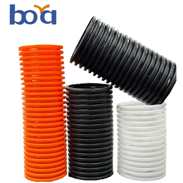 HDPE plastic drainage corrugated pipe with sock