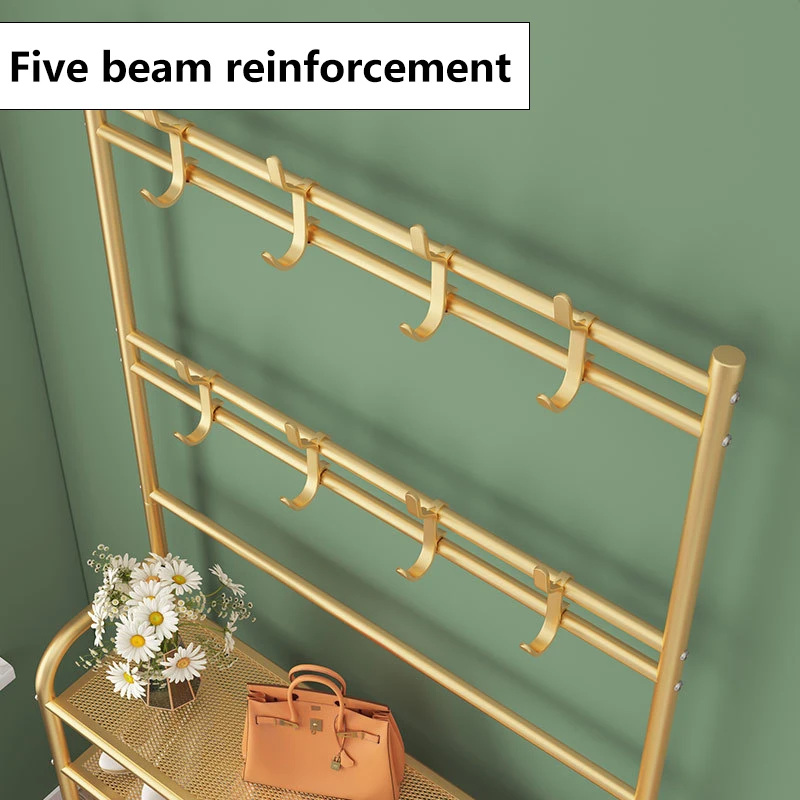 Smart-Furn 3 in 1 Entrance Coat Rack with Shoe Bench 4-5 tiers Storage Shelves Freestanding Shoes Rack for Home Office Bedroom