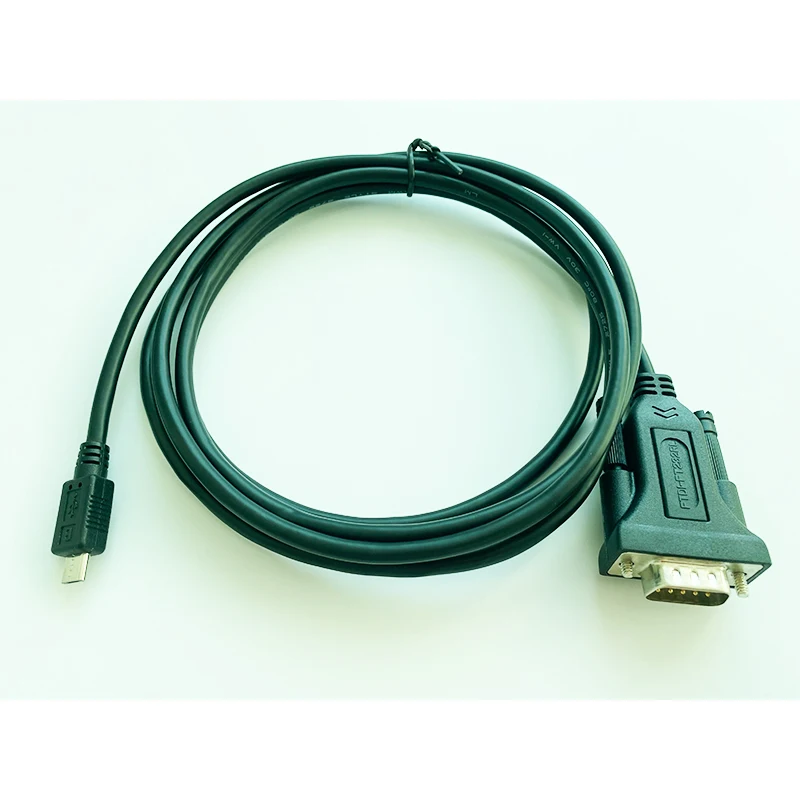 5FT Micro USB to RS-232 9-Pin DB9 Male Serial Adapter Cable for Windows Mac OS Linux FTDI Chipset