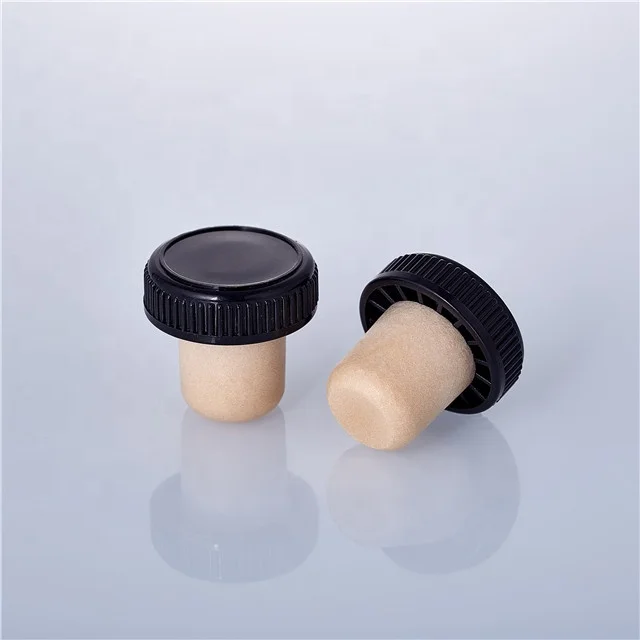 Synthetic cork top for wine bottle stopper