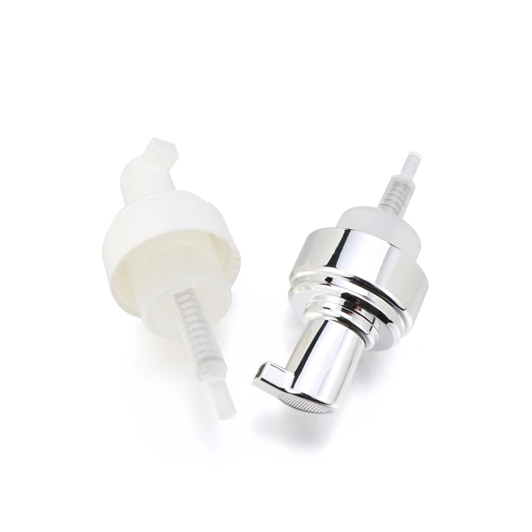 China manufacture White Blue PET Plastic  Cosmetic Liquid Soap dispenser with Foam Pump Bottle