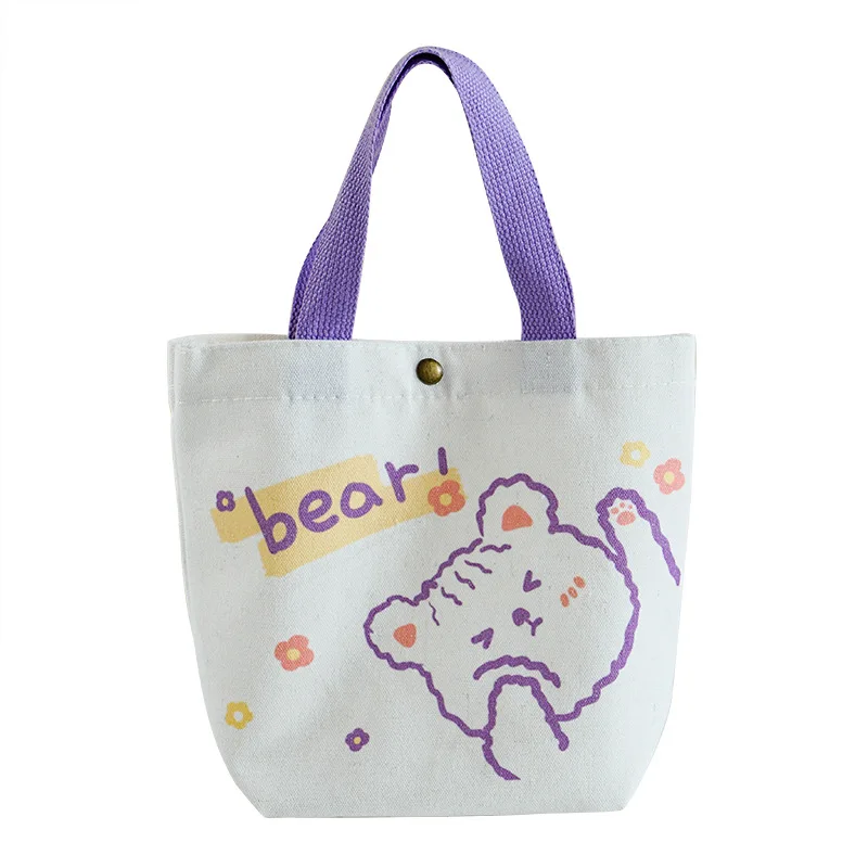 Custom Print New Style Promotional Christmas Canvas Tote Bag Candy Cotton Gift bags For Girls