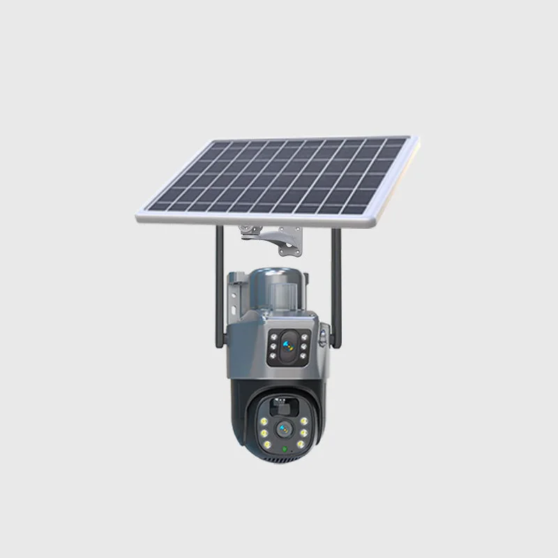 Factory Selling Directly Waterproof 4G Solar Camera Wireless Wifi 4G Dual Lens Battery Solar Powered Camera
