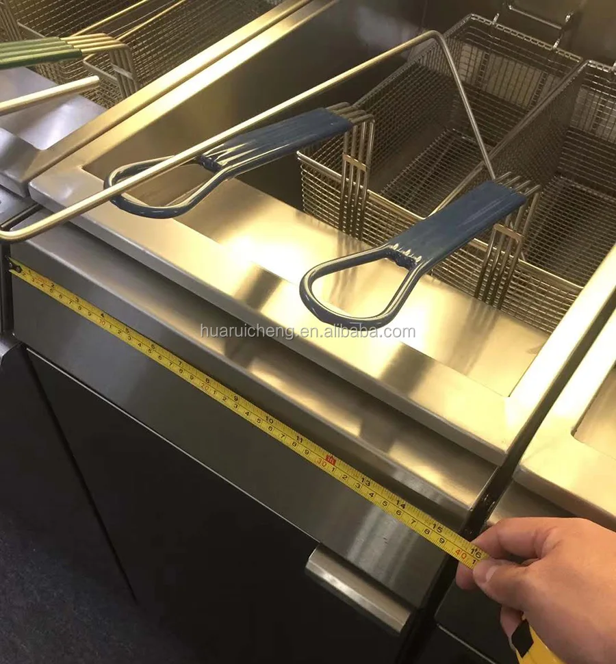 Commercial CE Approved Large tank Double Deep Fryer Compatible with Propane Gas