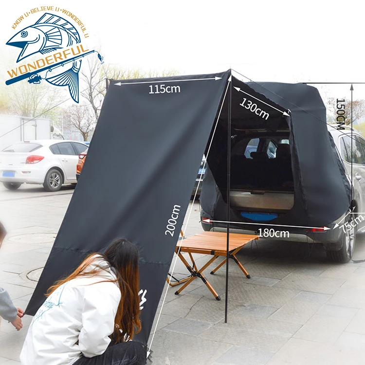 Portable Folding Outdoor Camping Anti UV Waterproof SUV Awning Shelter Camping Car Rear Tent