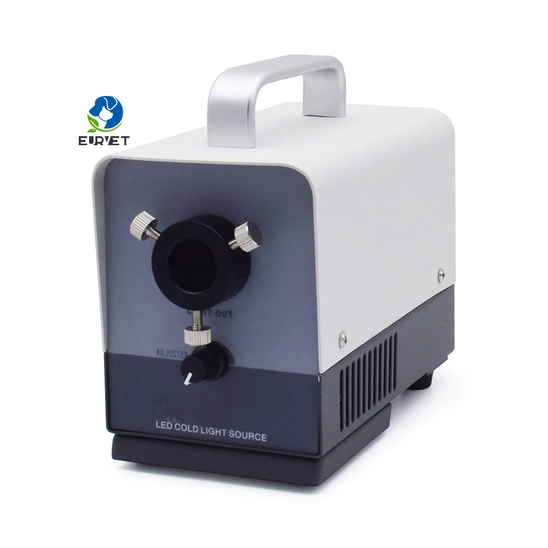 EUR VET Own Brand Long Life Span Industry Microscope Side Lighting 20w Led Cold Light Source With Low Temperature