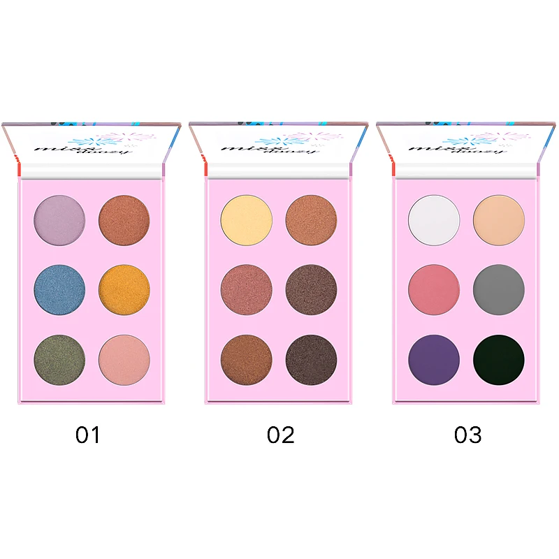 
Hot Selling Miss Doozy 6 Colors Pigmented Eye Shadow Palette 