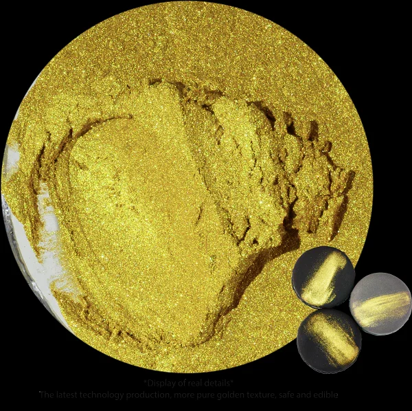 Edible Gold Pearlized Powder Spreadable 10g Jar 5g Bag 10g spray Gold Edible Paint Powder  Luster Dust Sparkle Super Luster
