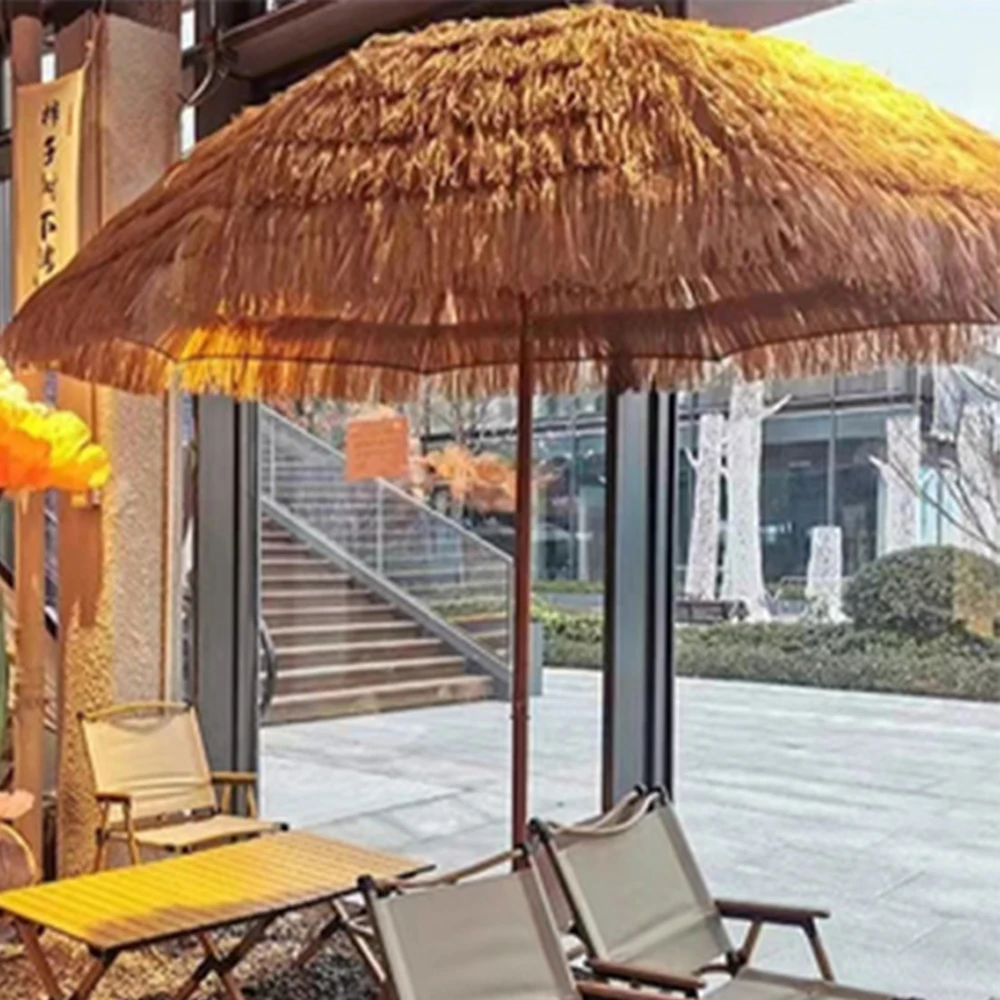 Wholesale Hawaiian large straw beach Umbrellas portable,sunshade patio Umbrellas parasol for outdoor/