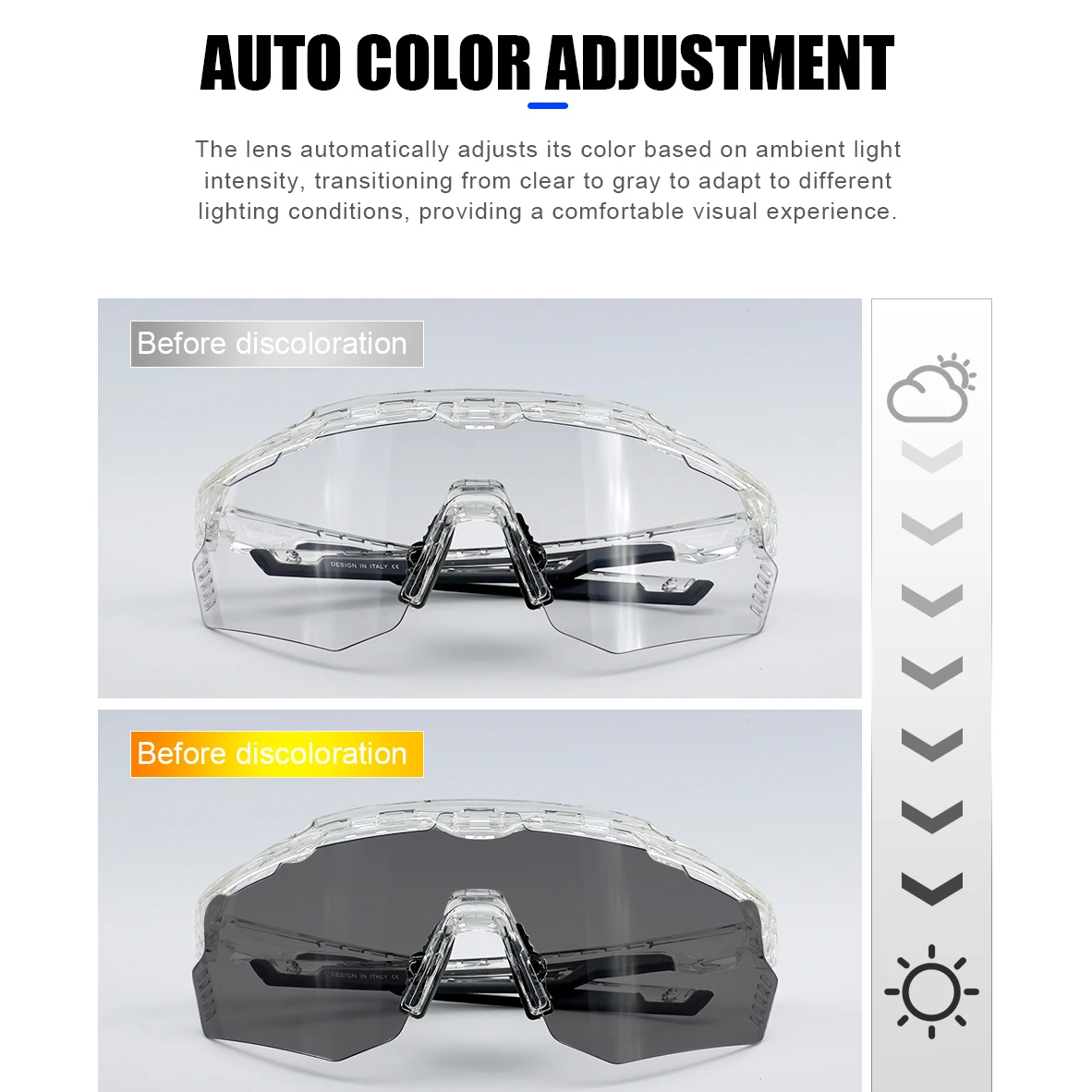 New Photochromic Road Bicycle Cycling Glasses 2 Lens Sports Sunglasses UV400 Trending MTB Biking glasses mtb bicycle eyewear