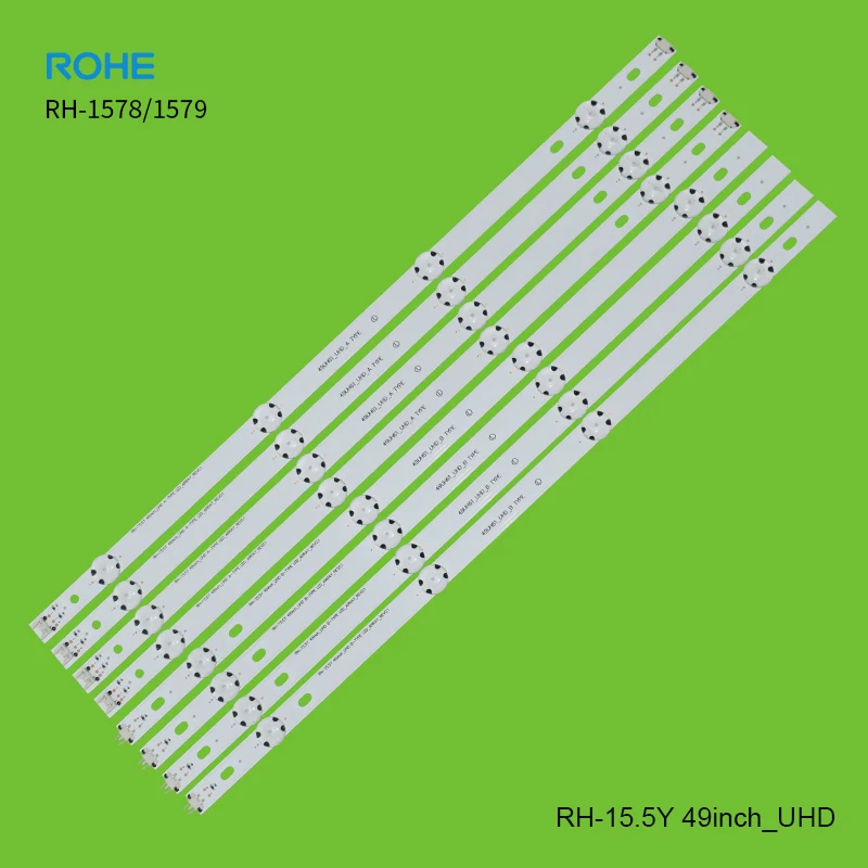 Светодиодные полосы подсветки для телевизора ROHE RH-1578 RH-15.5Y 49 дюймов _ UHD A_TYPE led_array_ rev0.1 4 светодиода 3 В подходит