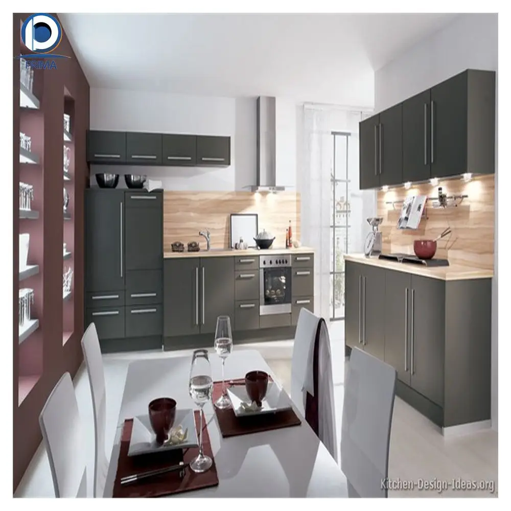 Prima Kitchen cabinet Aluminum frame glass panel cabinet with glass fish Magnetic modern cabinet panels