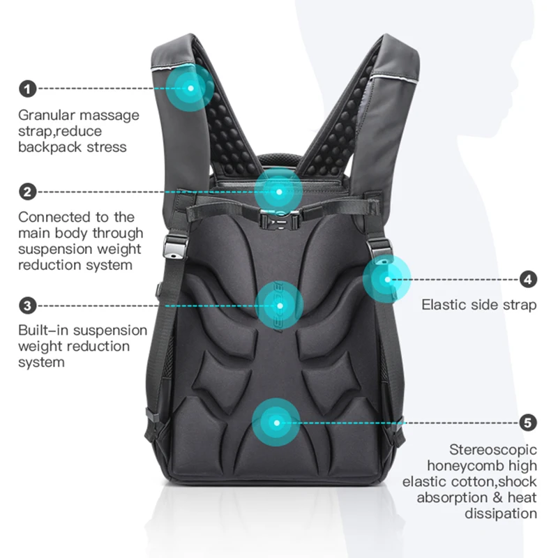 BOPAI custom unisex lightweight children primary nylon waterproof eco-friendly boy girl comfortable school bags backpack student