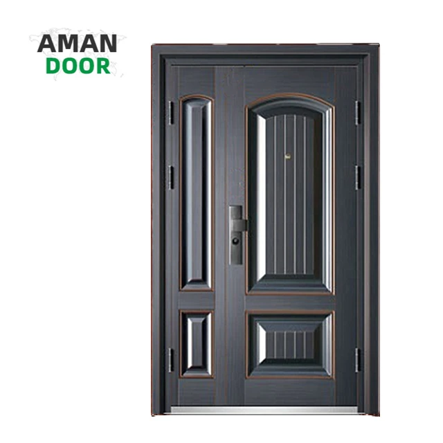 AMAN DOOR double door gate simple main entrance wooden door design