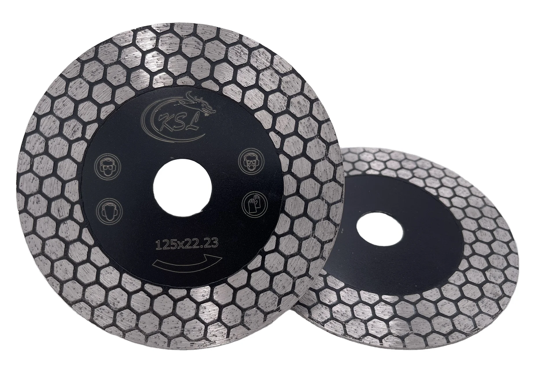 125mm diamond cutting piece honeycomb for cutting hard ceramics, marble and granite