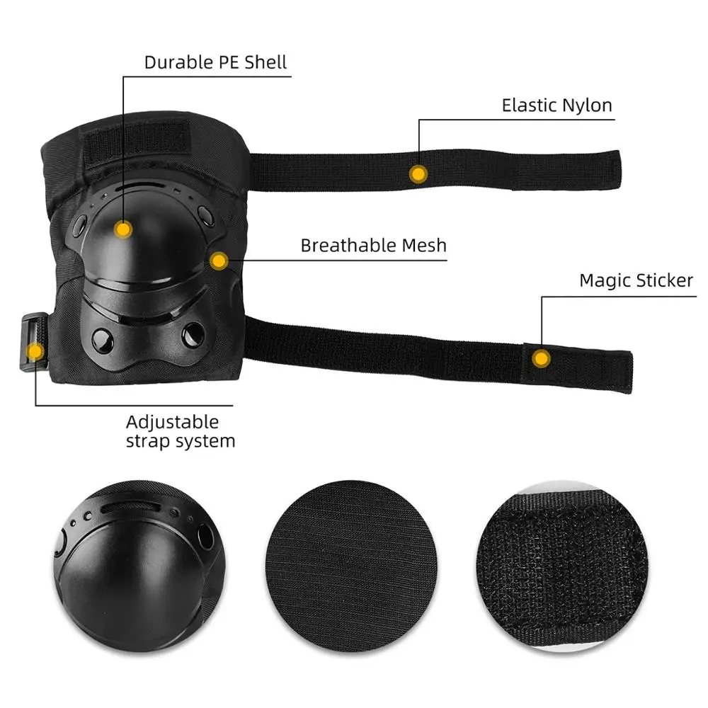 
Knee/Elbow Pads Wrist Guard For Roller Skate Football Sports Protective Gear Sports Safety Protector 