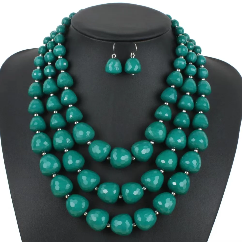 Hot selling handmade beads statement chunky necklace