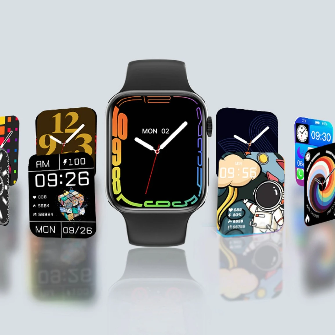 factory price smartwatch 2022 series 7 wireless charger stainless steel nfc upgrade t500 smart watch