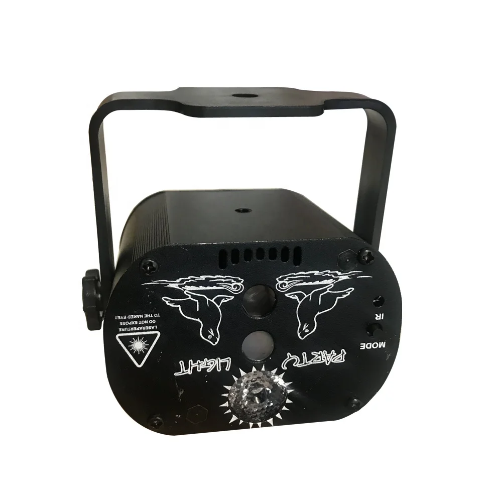 Professional DJ Stage 2 Holes 60 Patterns RGB LED Disco Light Laser Projector Lights Music Control Party Light For Wedding Bar