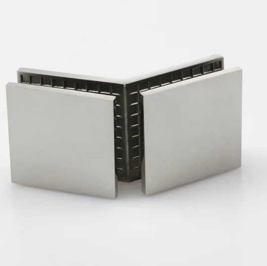 Stainless steel glass door holder brass clip/135 degree shower room glass handrail lifting door hinge clamp