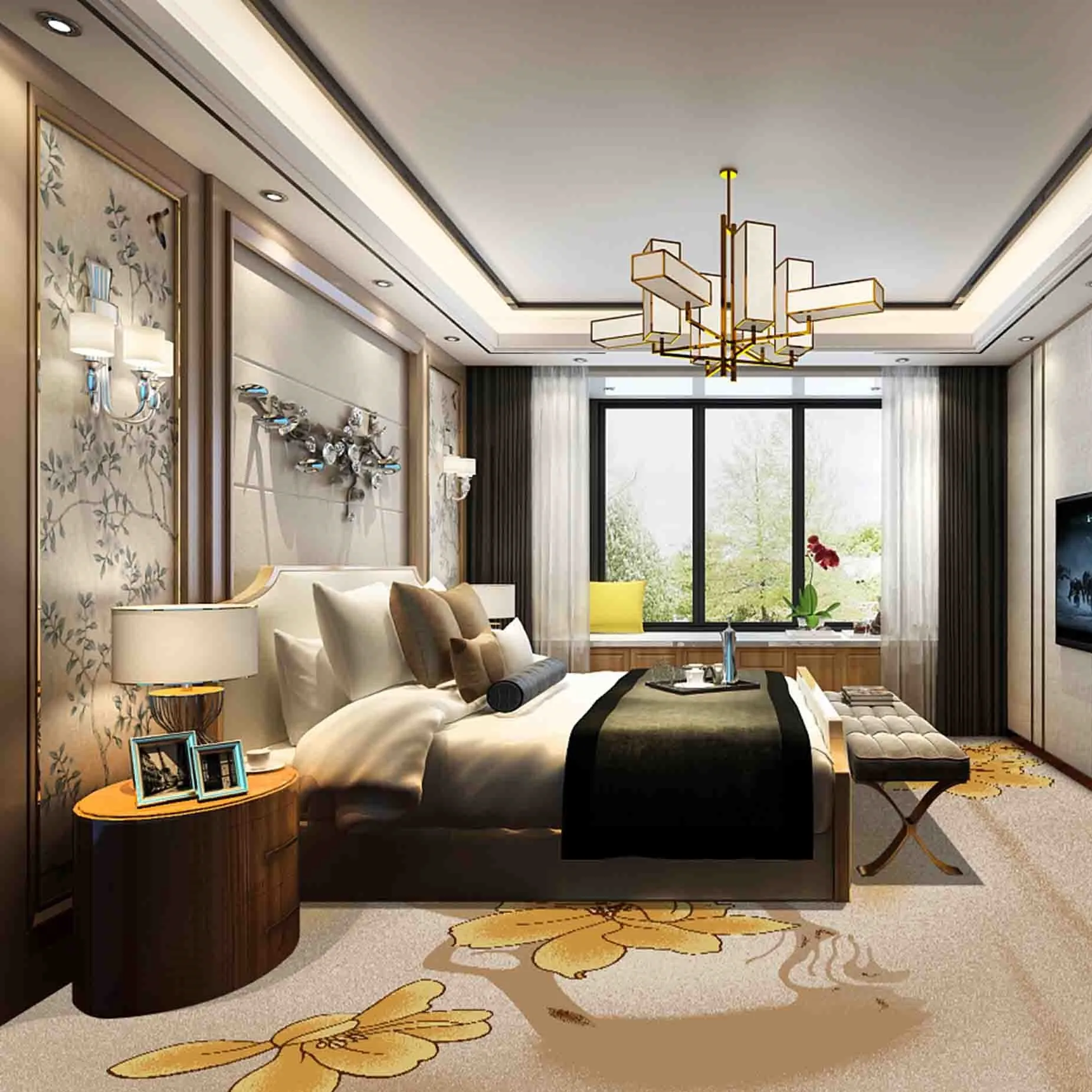 Hotel commercial full nylon printed carpet KTV casino special carpet good quality can be customized